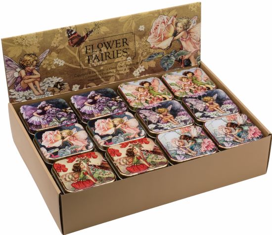 Display Boxes: Flower Fairies - Display Box of 36 Small Hinged Tins